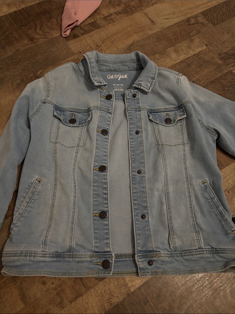 Cat & Jack Pale Blue Denim Jacket with Button Front